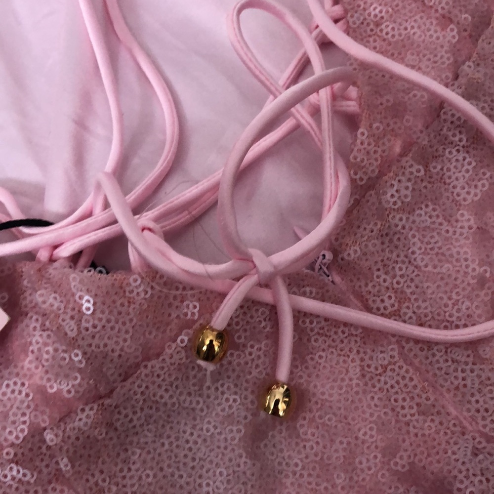 Hello Molly pink sequins party dress, size 4,new - Picture 6 of 10